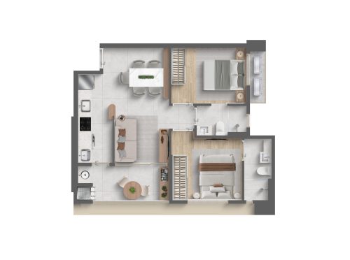 11_CIPLART_ALBOR_APTO 57,48 m²_01 SUITE E 01 DEMI SUITE_HR00